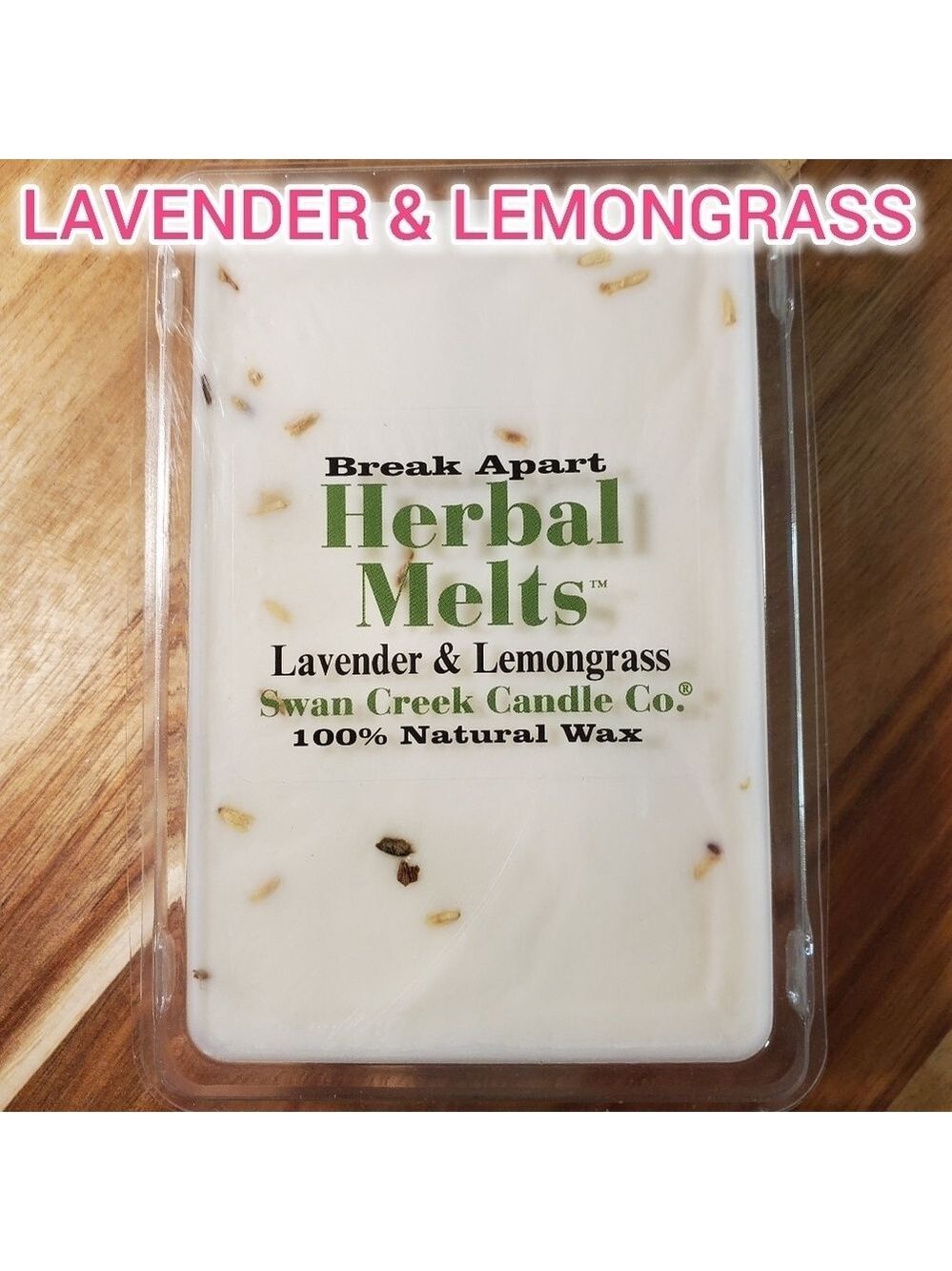 LAVENDER & LEMONGRASS by SWAN CREEK CANDLE CO Herbal Melts Natural Wax 5.25 oz